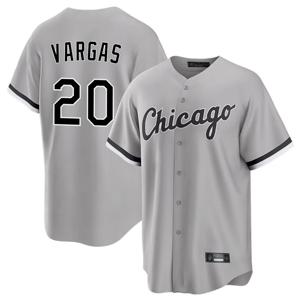 C.White Sox #20 Miguel Vargas Player Gray Home Game Ddoa Stitched Jerseys