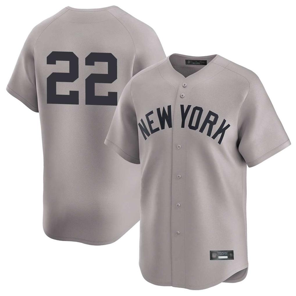 NY.Yankees #22 Ben Rice Player Gray Limited Ddoa Stitched Jerseys