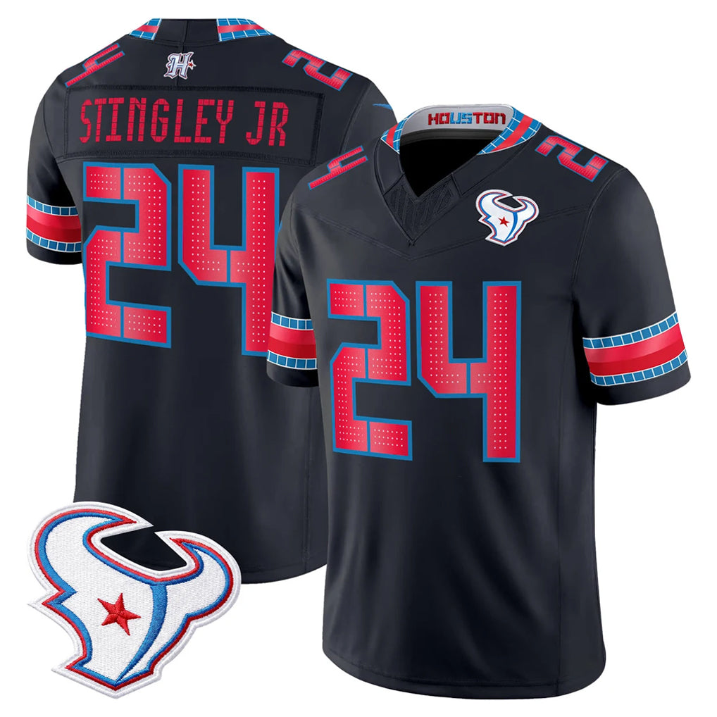 H.Texans #24 Derek Stingley Jr. Player Navy 2026 Rivalries Vapor Limited Home Game Ddoa Stitched jerseys