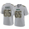 GB.Packers #65 Aaron Banks Player Gray Atmosphere Fashion Home Game Ddoa Stitched Jerseys