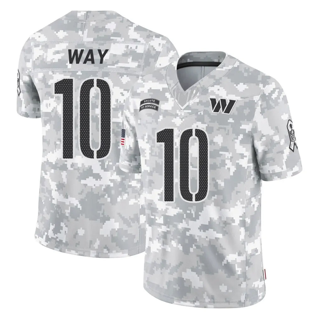W.Commanders #10 Tress Way Player Arctic Camo Limited Salute To Service Home Game Ddoa Stitched Jerseys