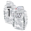 W.Commanders #1 Rachaad White Player Arctic Camo Limited Salute to Service Pullover Hoodies Game Ddoa Stitched Jerseys