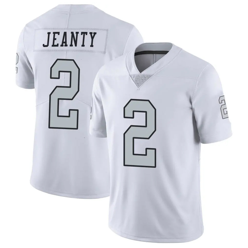LV.Raiders #2 Ashton Jeanty Player White Limited Color Rush Home Game Ddoa Stitched Jerseys