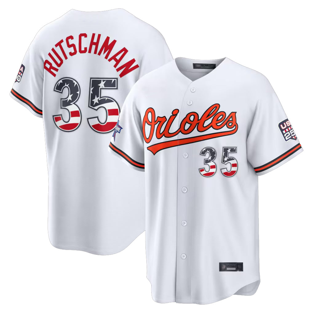 B.Orioles #35 Adley Rutschman Player White 2026 All-Star Edition Stars & Stripes Home Game Ddoa250Ys Stitched Jerseys