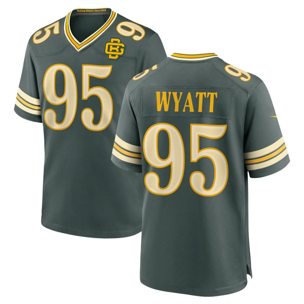 GB.Packers #95 Devonte Wyatt Player Green 2026 Rivalries Collection Home Game Ddoa Stitched Jerseys