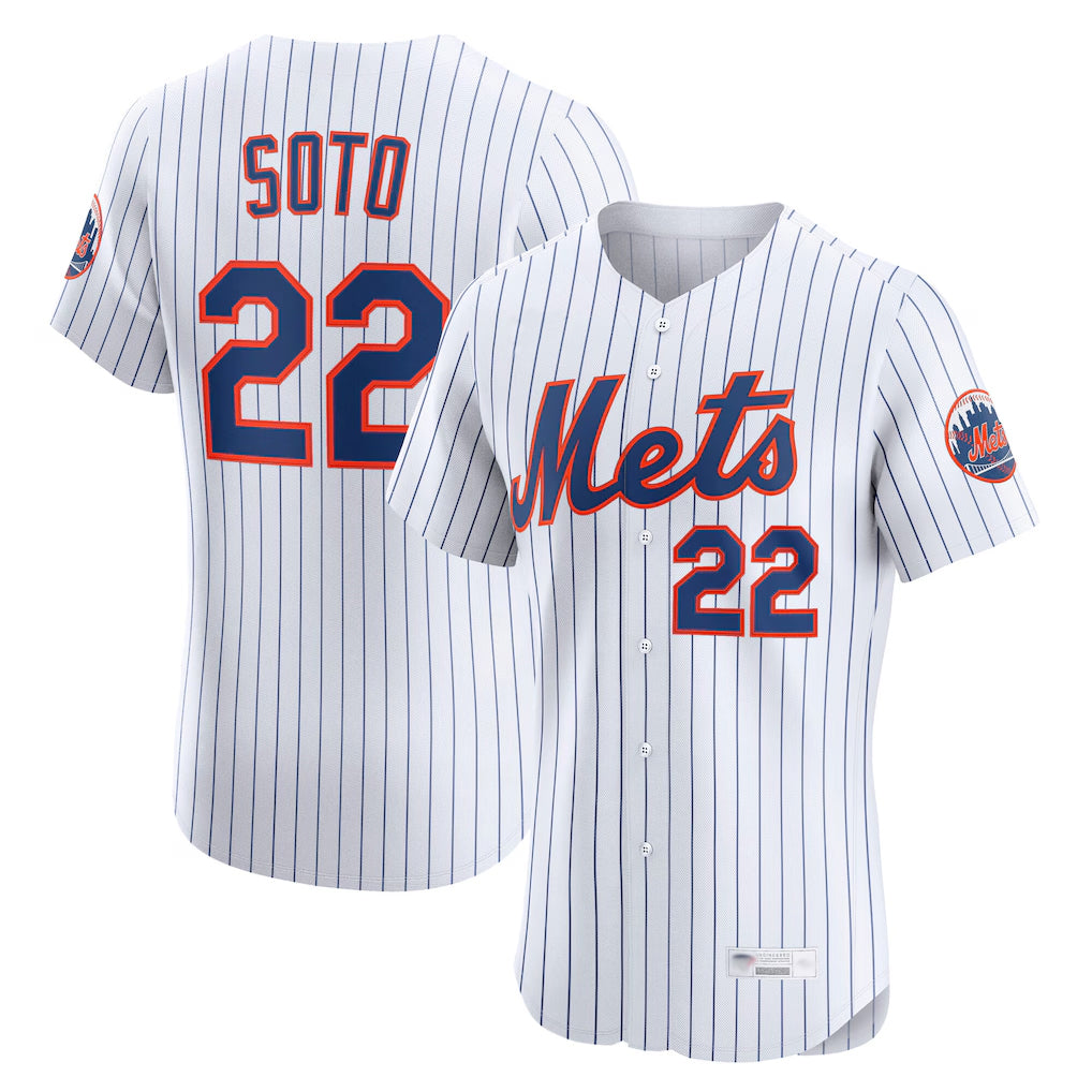 NY.Mets #22 Juan Soto Player White Home Limited Elite Ddoa Stitched Jerseys