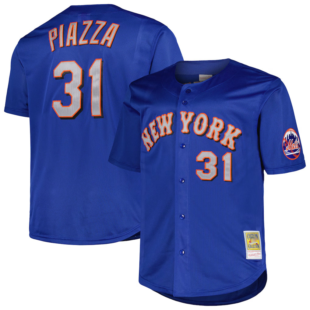 NY.Mets #31 Mike Piazza Player Royal Mitchell & Ness Cooperstown Collection Home Limited Ddoa Stitched Jerseys