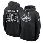 NY.Jets #93 David Onyemata Player 2026 Black Logo Pullover Hoodies Limited Game Ddoa Stitched Jerseys