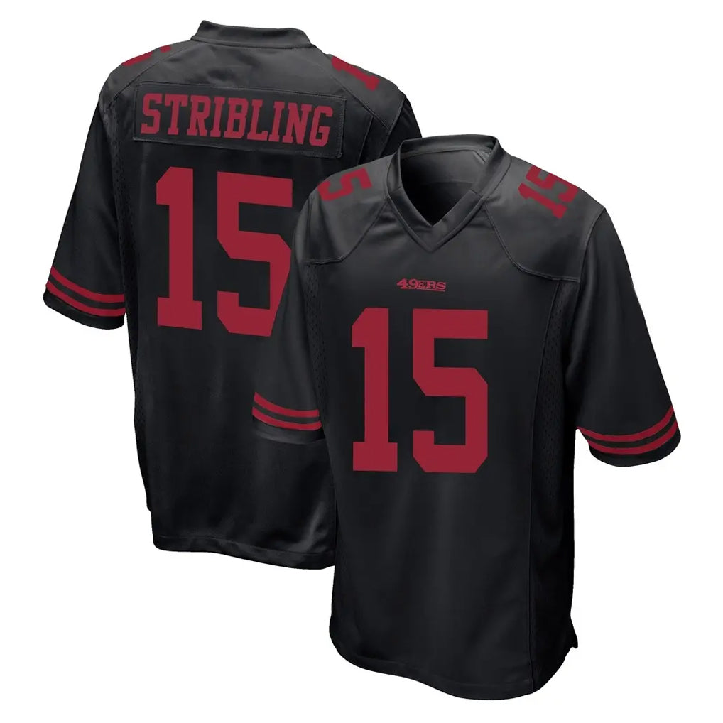 SF.49ers #15 De'Zhaun Stribling Player Black Alternate Home Game Ddoa Stitched Jerseys