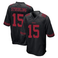 SF.49ers #15 De'Zhaun Stribling Player Black Alternate Home Game Ddoa Stitched Jerseys