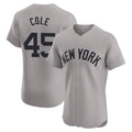 NY.Yankees #45 Gerrit Cole Player Gray Limited Elite Home Ddoa Stitched Jerseys