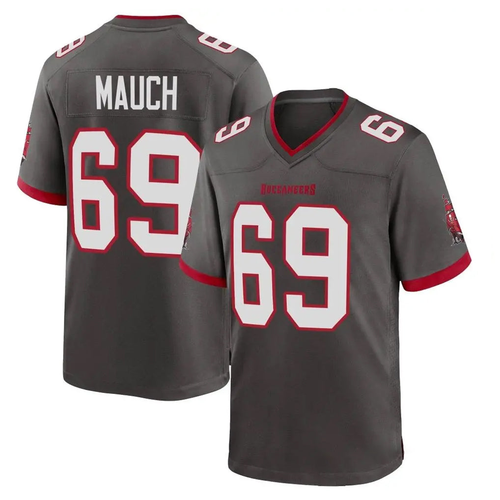 TB.Buccaneers #69 Cody Mauch Player Pewter Alternate Home Game Ddoa Stitched Jerseys