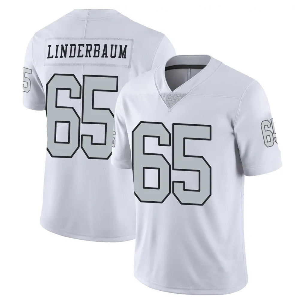 LV.Raiders #65 Tyler Linderbaum Player White Limited Color Rush Home Game Ddoa Stitched Jerseys
