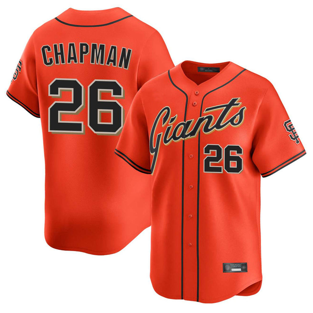 SF.Giants #26 Matt Chapman Player Orange Home Limited Ddoa Stitched Jerseys