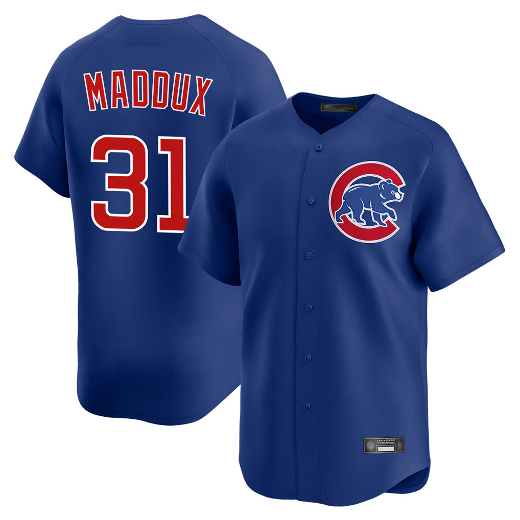 C.Cubs #31 Greg Maddux Player Royal Limited Home Ddoa Stitched Jerseys