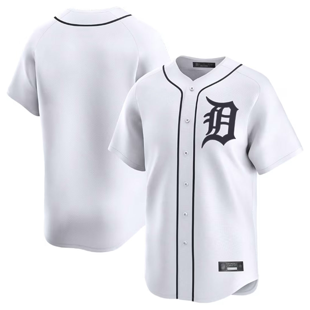 D.Tigers ## Tigers Blank Player White Home Limited Ddoa Stitched Jerseys
