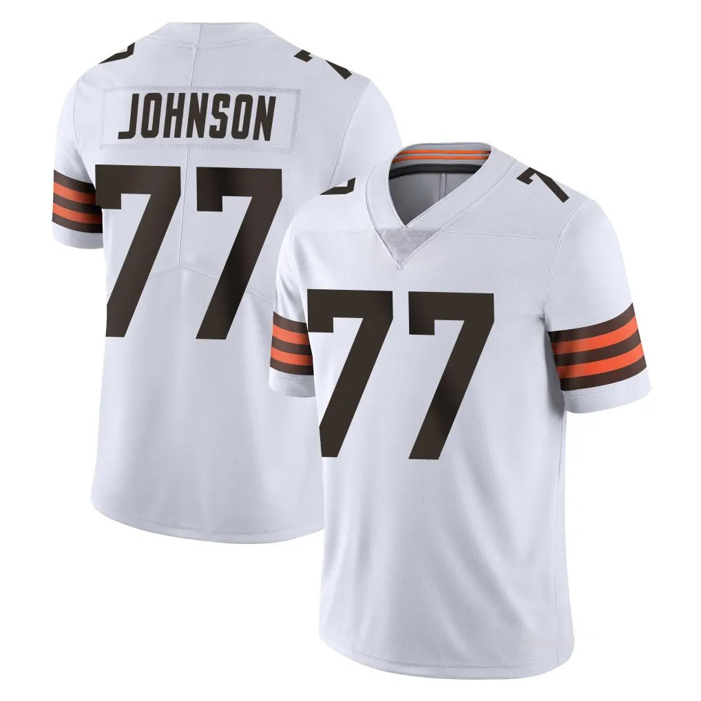 C.Browns #77 Zion Johnson Player White Vapor Untouchable Limited Home Game Ddoa Stitched Jerseys