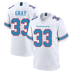 T.Titans #33 Cedric Gray Player White 2026 Game Home Ddoa Stitched Jerseys