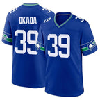 S.Seahawks #39 Ty Okada Player Royal Throwback Home Game Ddoa Stitched Jerseys