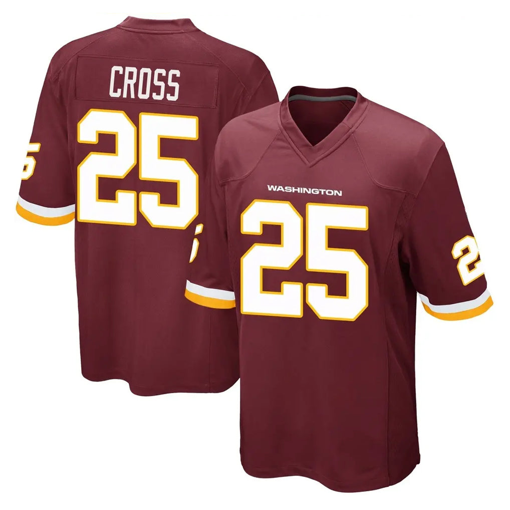 W.Commanders #25 Nick Cross Player Burgundy Team Color Home Game Ddoa Stitched Jerseys