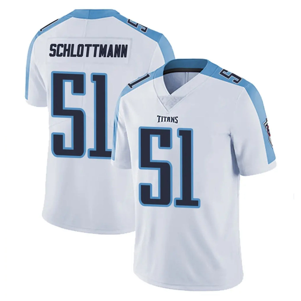 T.Titans #51 Austin Schlottmann Player White Limited Vapor Untouchable Home Game Ddoa Stitched Jerseys