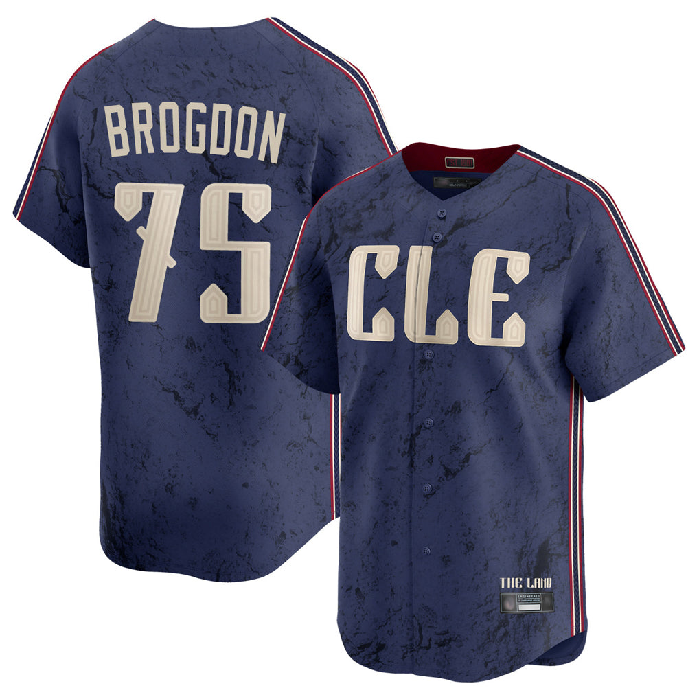 C.Guardians #75 Connor Brogdon Player Navy City Connect Limited Home Ddoa Stitched Jerseys