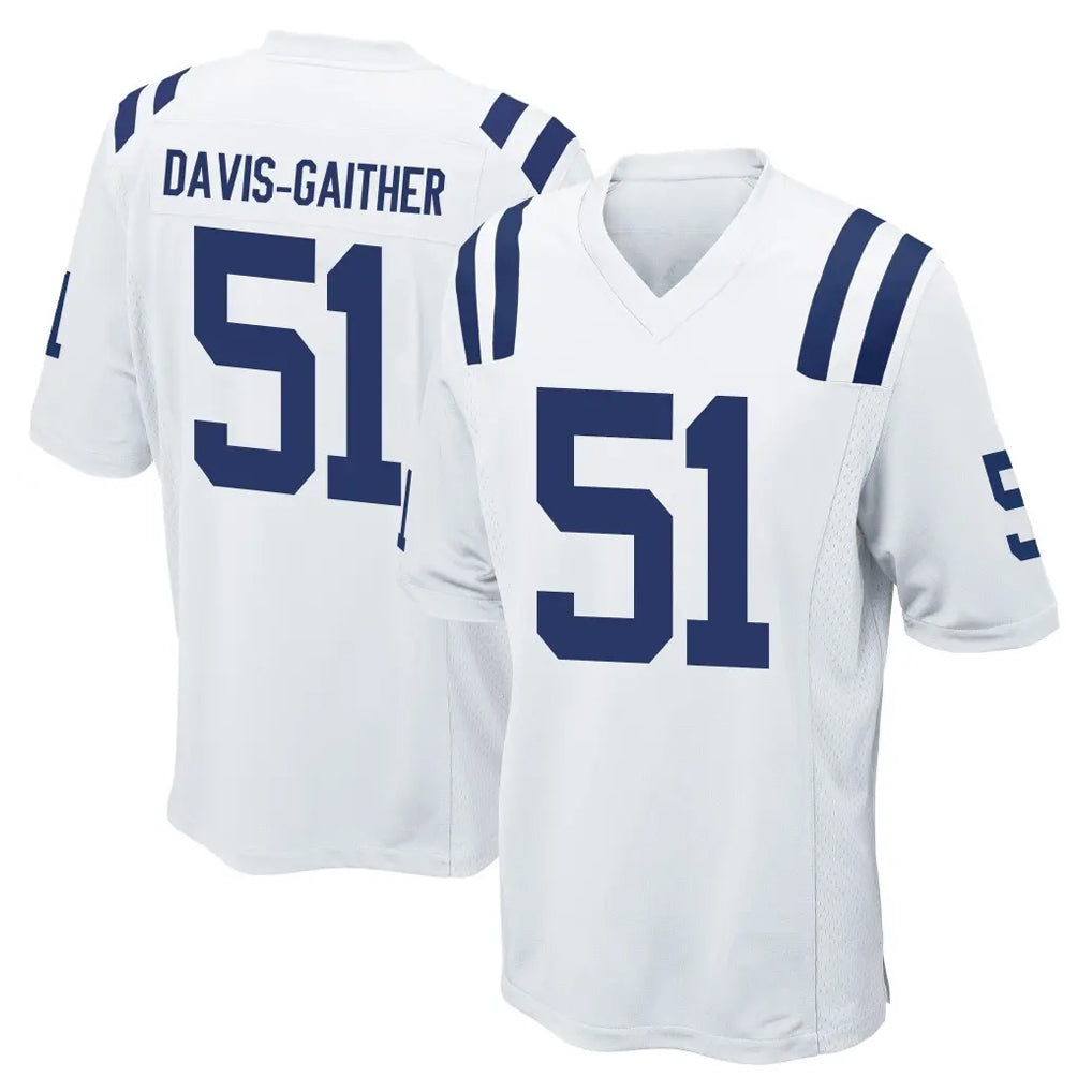 IN.Colts #51 Akeem Davis-Gaither Player White Home Game Ddoa Stitched Jerseys