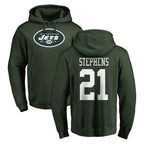 NY.Jets #21 Brandon Stephens Player Green LOGO Pullover Hoodies Limited Game Ddoa Stitched Jerseys