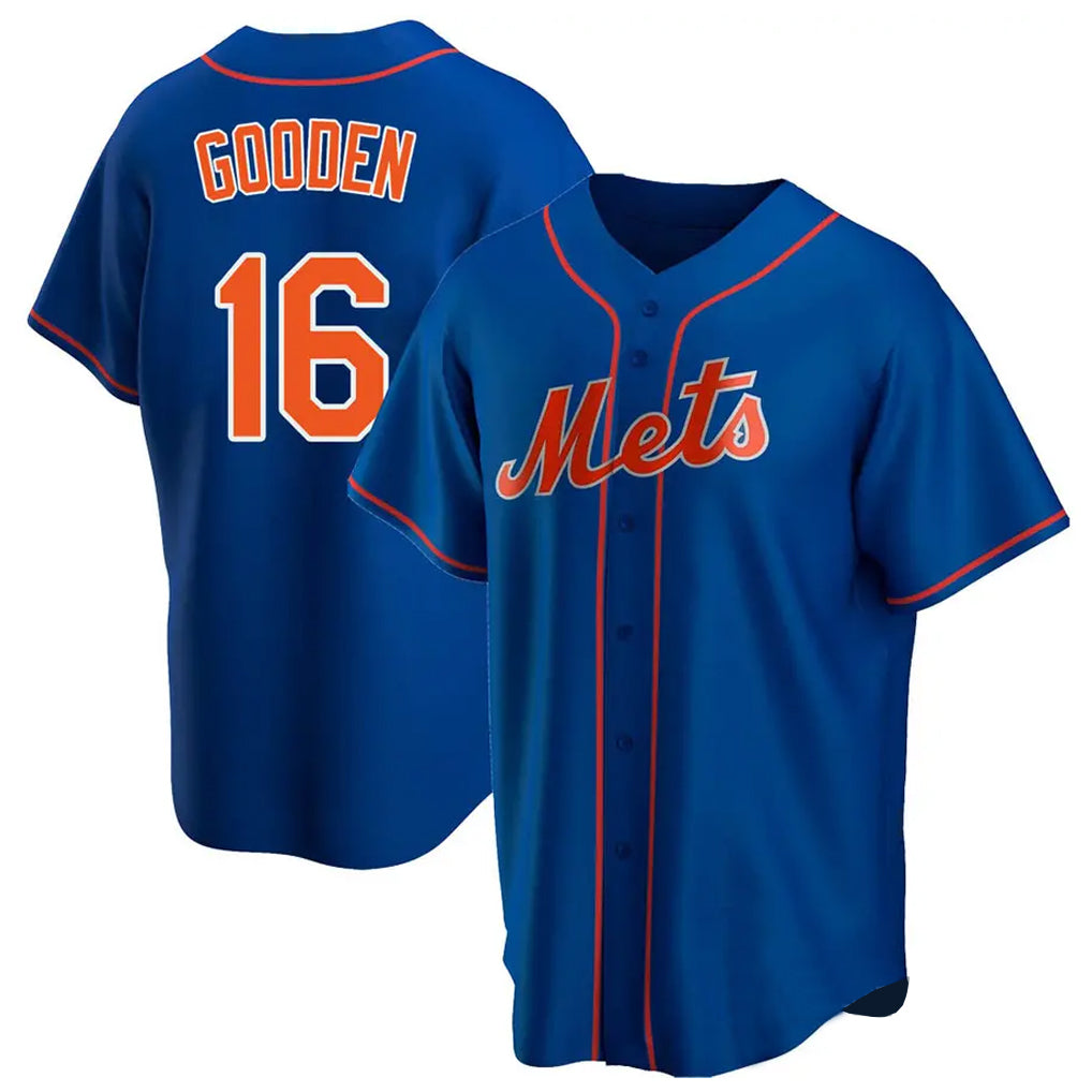 NY.Mets #16 Dwight Gooden Player Royal Home Game Ddoa Stitched Jerseys