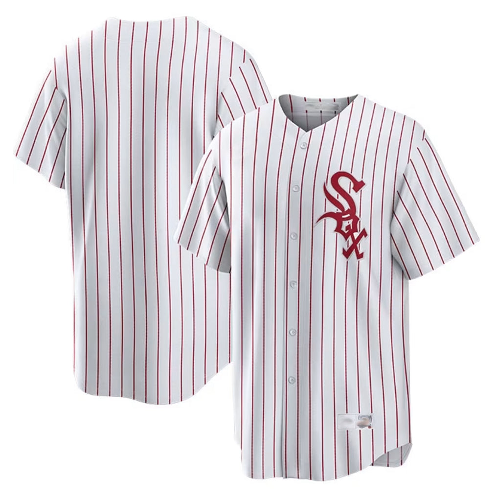 C.White Sox ## White Sox Blank Player Red Stripe White Home Game Ddoa Stitched Jerseys