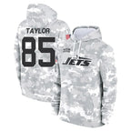 NY.Jets #85 Mason Taylor Player Arctic Camo Salute to Service Pullover Hoodies Limited Game Ddoa Stitched Jerseys