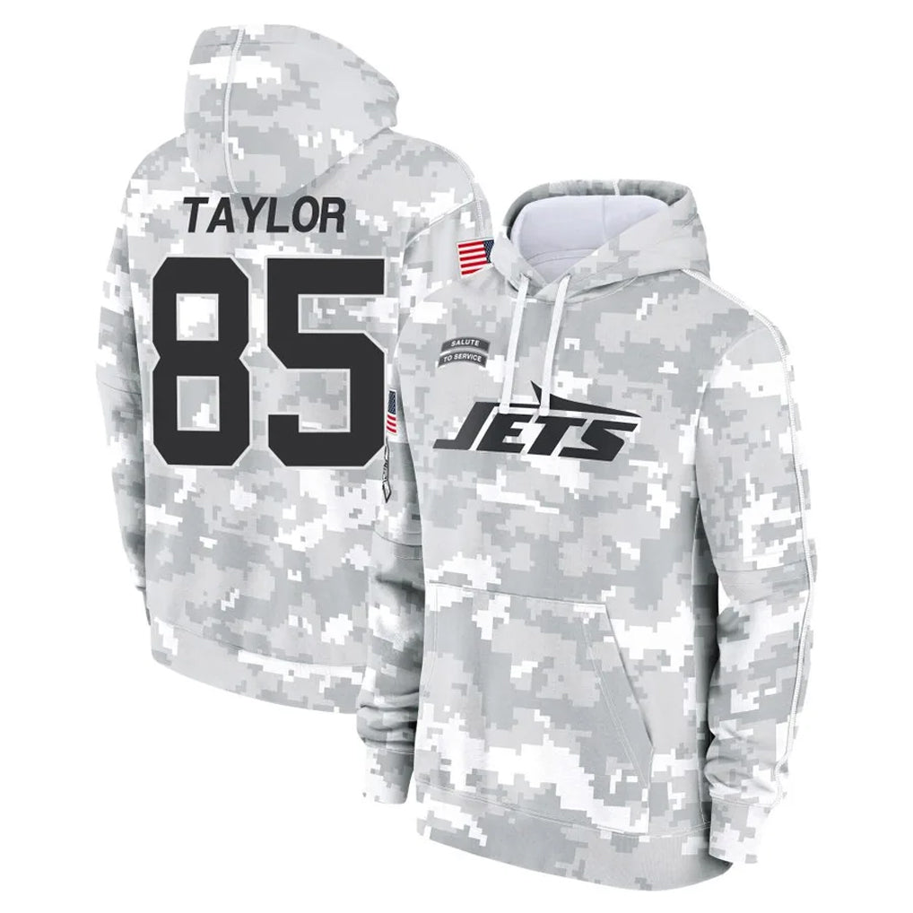 NY.Jets #85 Mason Taylor Player Arctic Camo Salute to Service Pullover Hoodies Limited Game Ddoa Stitched Jerseys