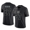 NY.Giants #27 Tyler Nubin Player Black Limited Reflective Home Game Ddoa Stitched Jerseys