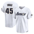 H.Astros #45 Tatsuya Imai Player White Throwback Cooperstown Collection Limited Ddoa Stitched Jerseys