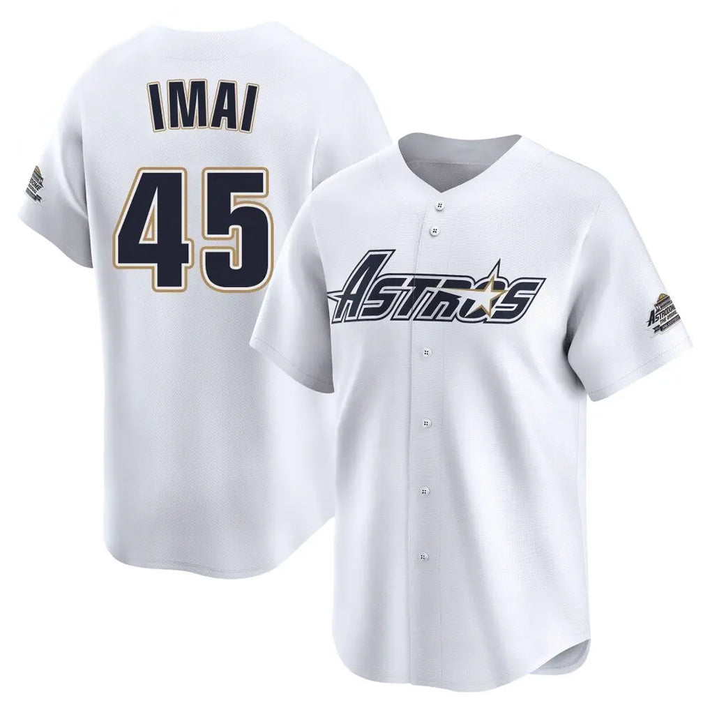 H.Astros #45 Tatsuya Imai Player White Throwback Cooperstown Collection Limited Ddoa Stitched Jerseys