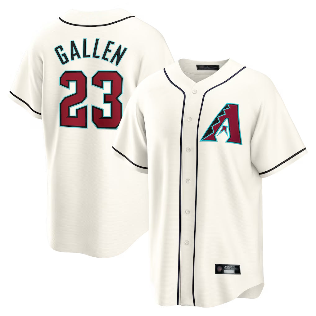 A.Diamondbacks #23 Zac Gallen Player Cream Home Game Ddoa Stitched Jerseys