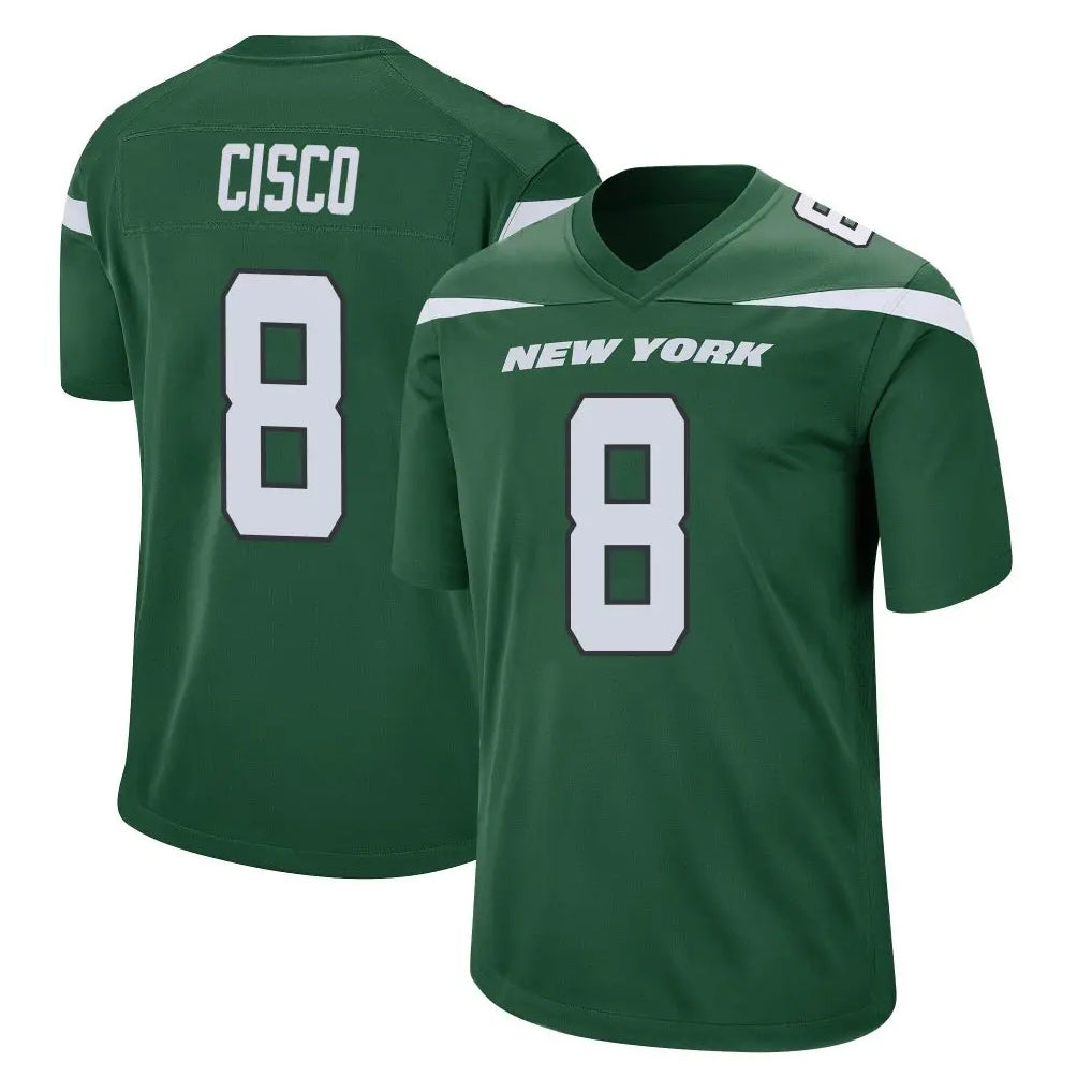 NY.Jets #8 Andre Cisco Player Green Home Game Ddoa Stitched Jerseys