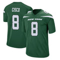 NY.Jets #8 Andre Cisco Player Green Home Game Ddoa Stitched Jerseys