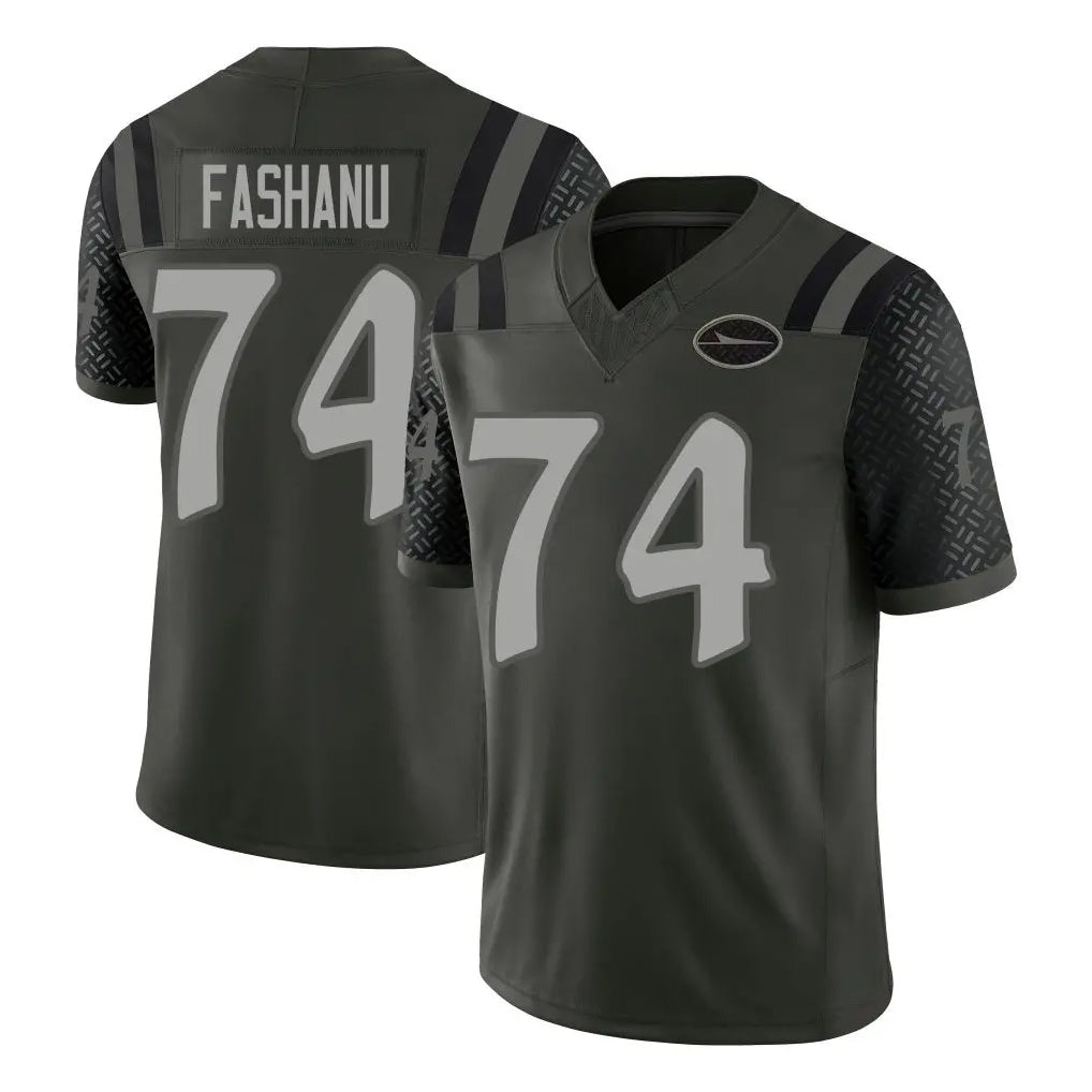 NY.Jets #74 Olu Fashanu Player Green Limited 2025 Rivalries Collection Home Game Ddoa Stitched Jerseys
