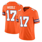 D.Broncos #17 Jaylen Waddle Player Orange Limited Alternate Vapor F.U.S.E. Throwback Game Ddoa Stitched Jerseys