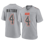 C.Browns #4 Deshaun Watson Player Gray Atmosphere Fashion Game Ddoa Stitched Jerseys
