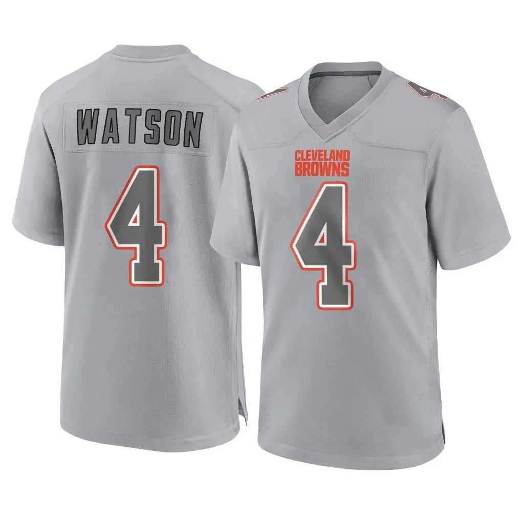 C.Browns #4 Deshaun Watson Player Gray Atmosphere Fashion Game Ddoa Stitched Jerseys