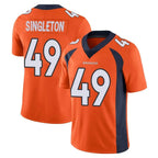 D.Broncos #49 Alex Singleton Player Orange Color Vapor Untouchable Limited Game Ddoa Stitched Jerseys