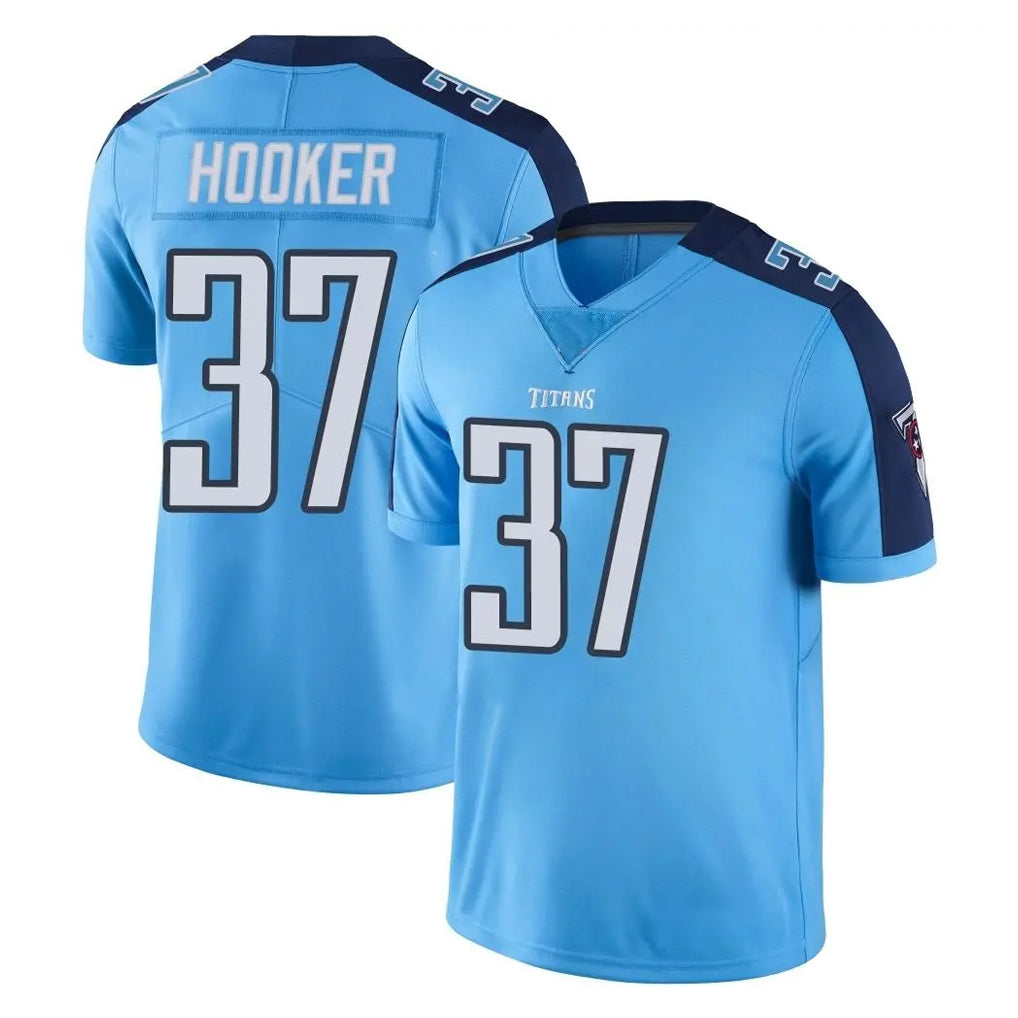 T.Titans #37 Amani Hooker Player Light Blue Limited Color Rush Home Game Ddoa Stitched Jerseys