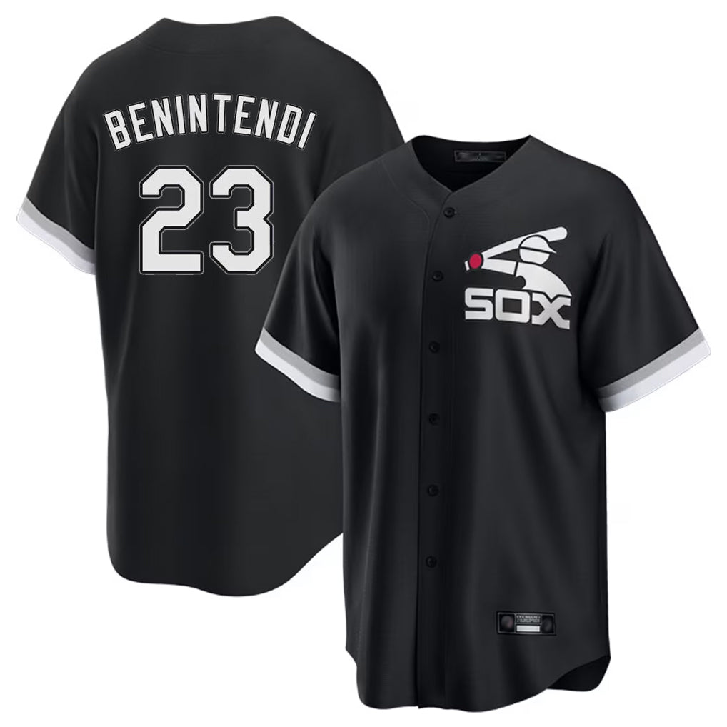 C.White Sox #23 Andrew Benintendi Player Black Spring Training Game Ddoa Stitched Jerseys