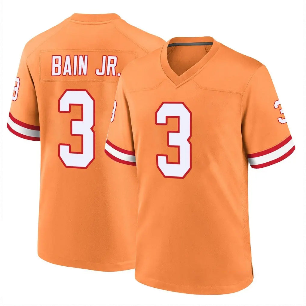TB.Buccaneers #3 Rueben Bain Jr. Player Orange Throwback Home Game Ddoa Stitched Jerseys