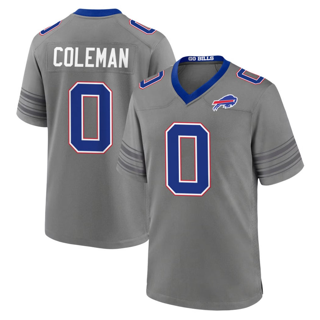 B.Bills #0 Keon Coleman Player Gray Nickel City Home Game Ddoa Stitched Jerseys