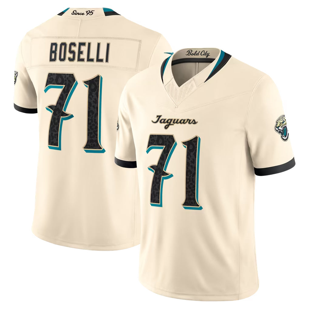 J.Jaguars #71 Tony Boselli?Player Natural Limited 2026 Rivalries Collection Game Ddoa Stitched Jerseys