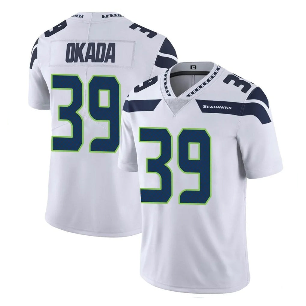 S.Seahawks #39 Ty Okada Player White Limited Vapor Untouchable Home Game Ddoa Stitched Jerseys
