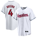 C.Guardians #4 Brayan Rocchio Player White Home Game Ddoa Stitched Jerseys